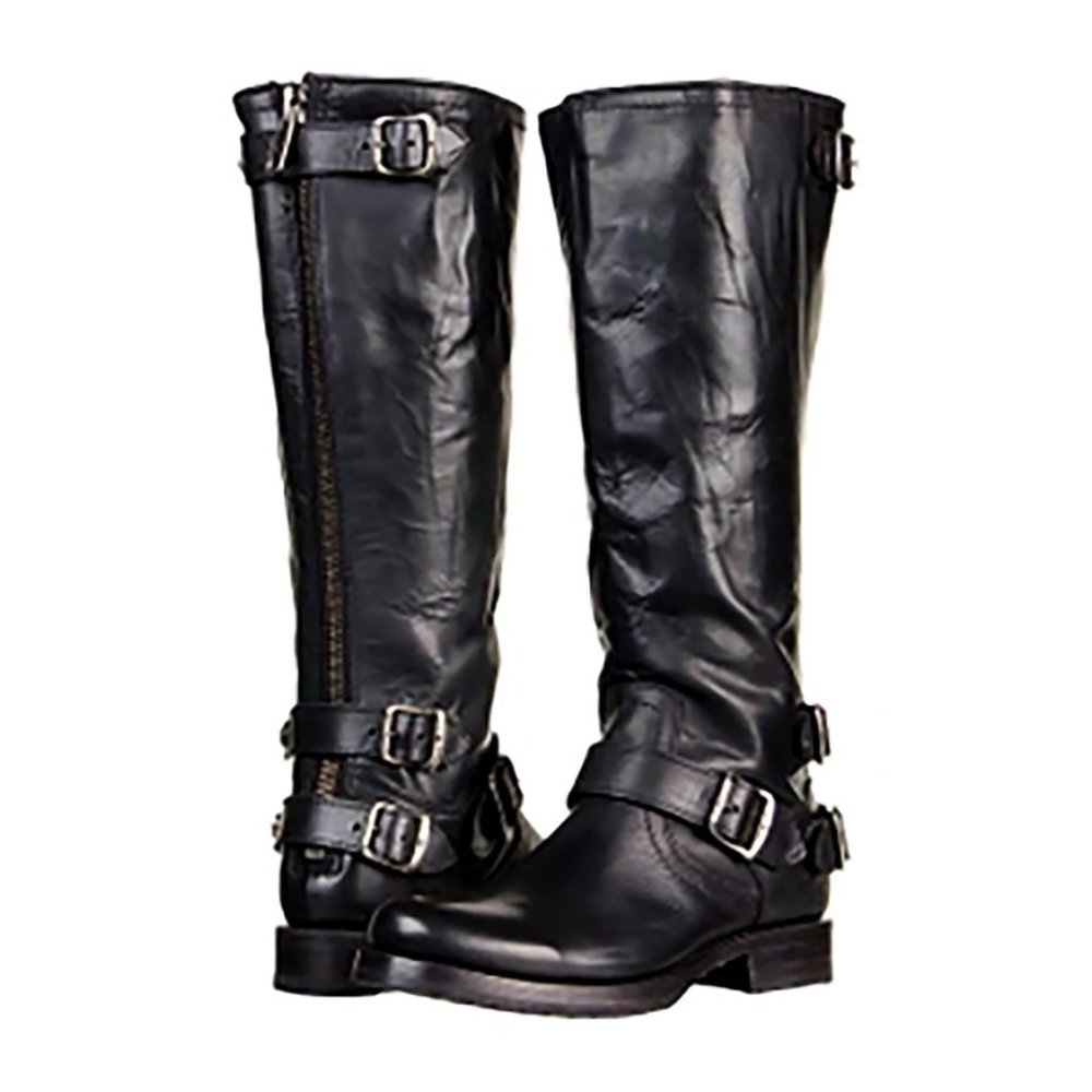 FRYE Women's Veronica Back-Zip Moto Boot (77552) - Size 7 B